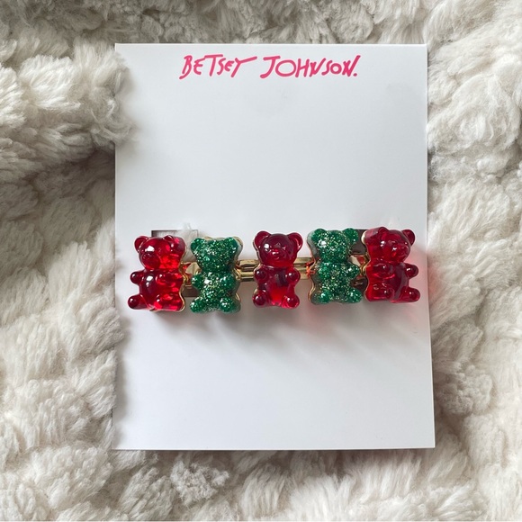 BETSEY JOHNSON Festive Gummy Bear Hair Clip NWT - Picture 4 of 8
